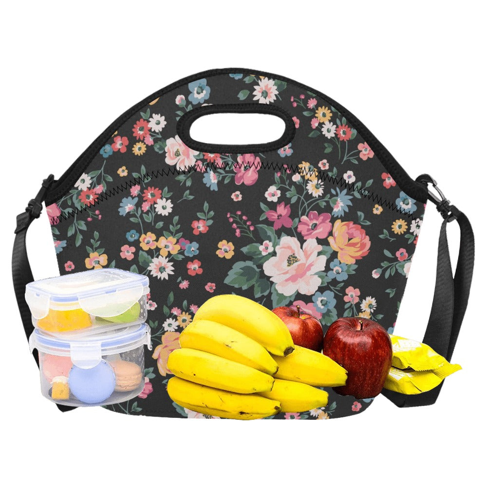 Pretty Floral - Neoprene Lunch Bag/Large Neoprene Lunch Bag/Large Plants Printed Offshore