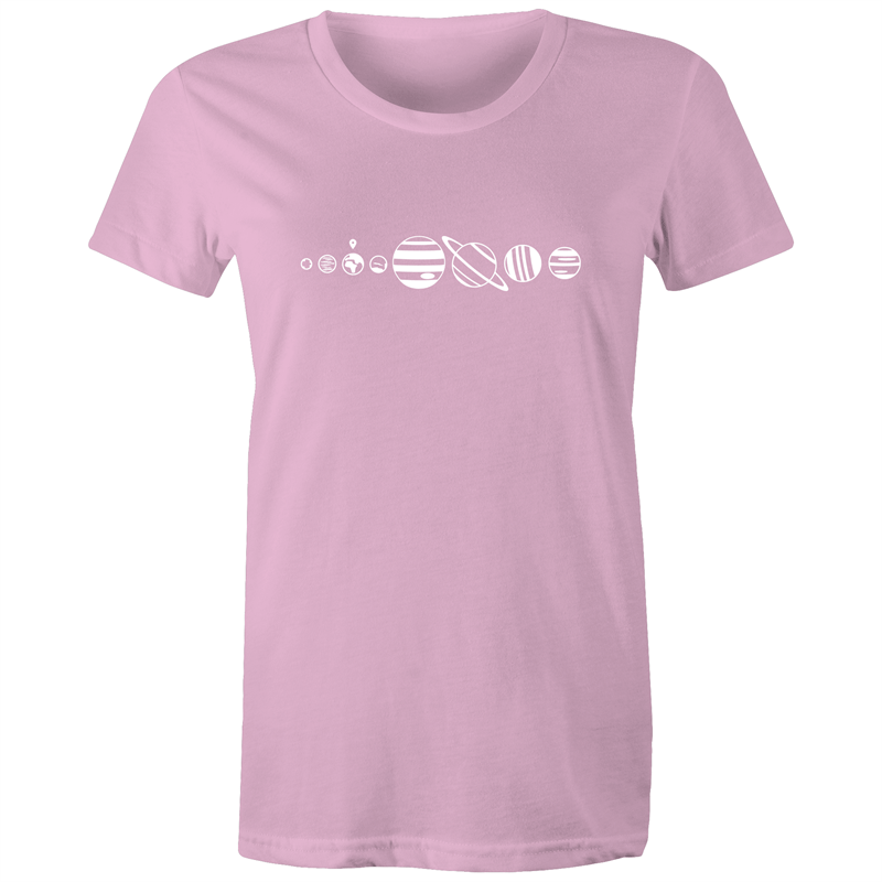 You Are Here - Women's T-shirt Pink Womens T-shirt Space Womens