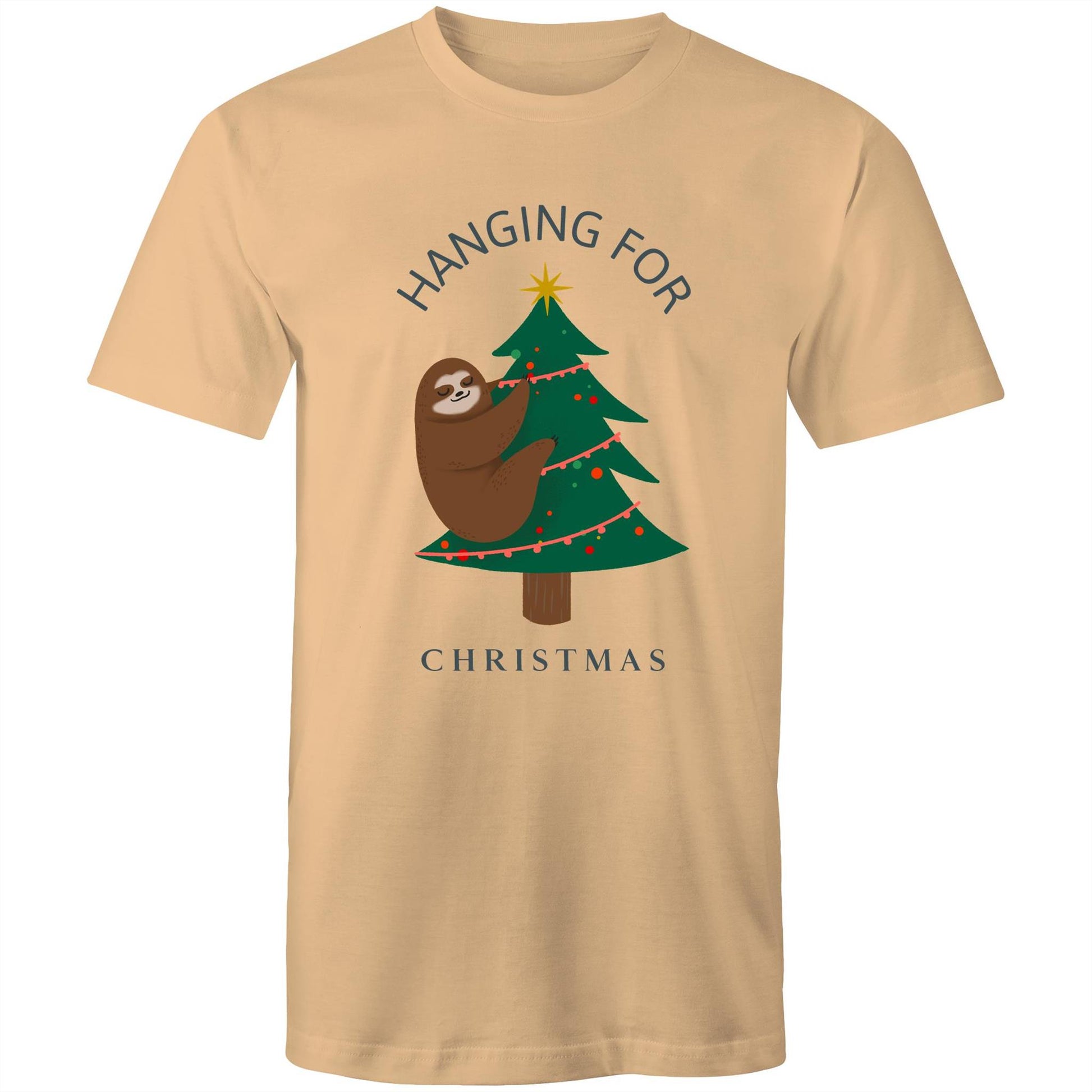 Hanging For Christmas - Mens T-Shirt Tan Christmas Mens T-shirt Merry Christmas