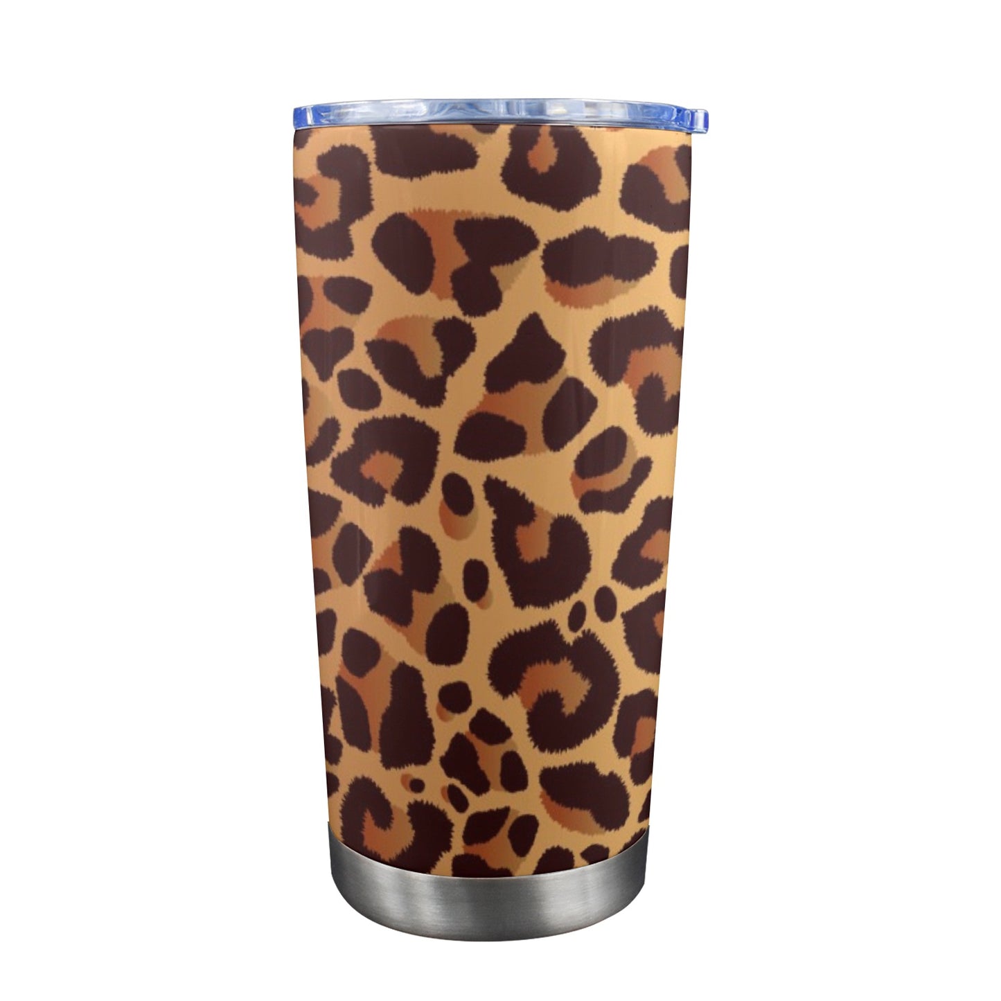 Leopard Print - 20oz Travel Mug with Clear Lid Clear Lid Travel Mug