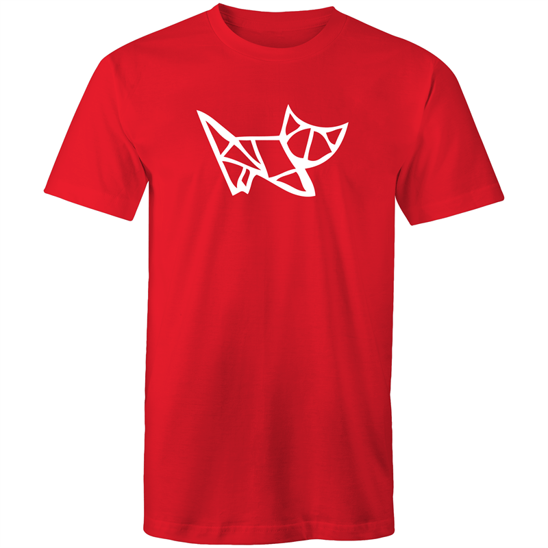 Origami Kitten - Mens T-Shirt Red Mens T-shirt animal Mens