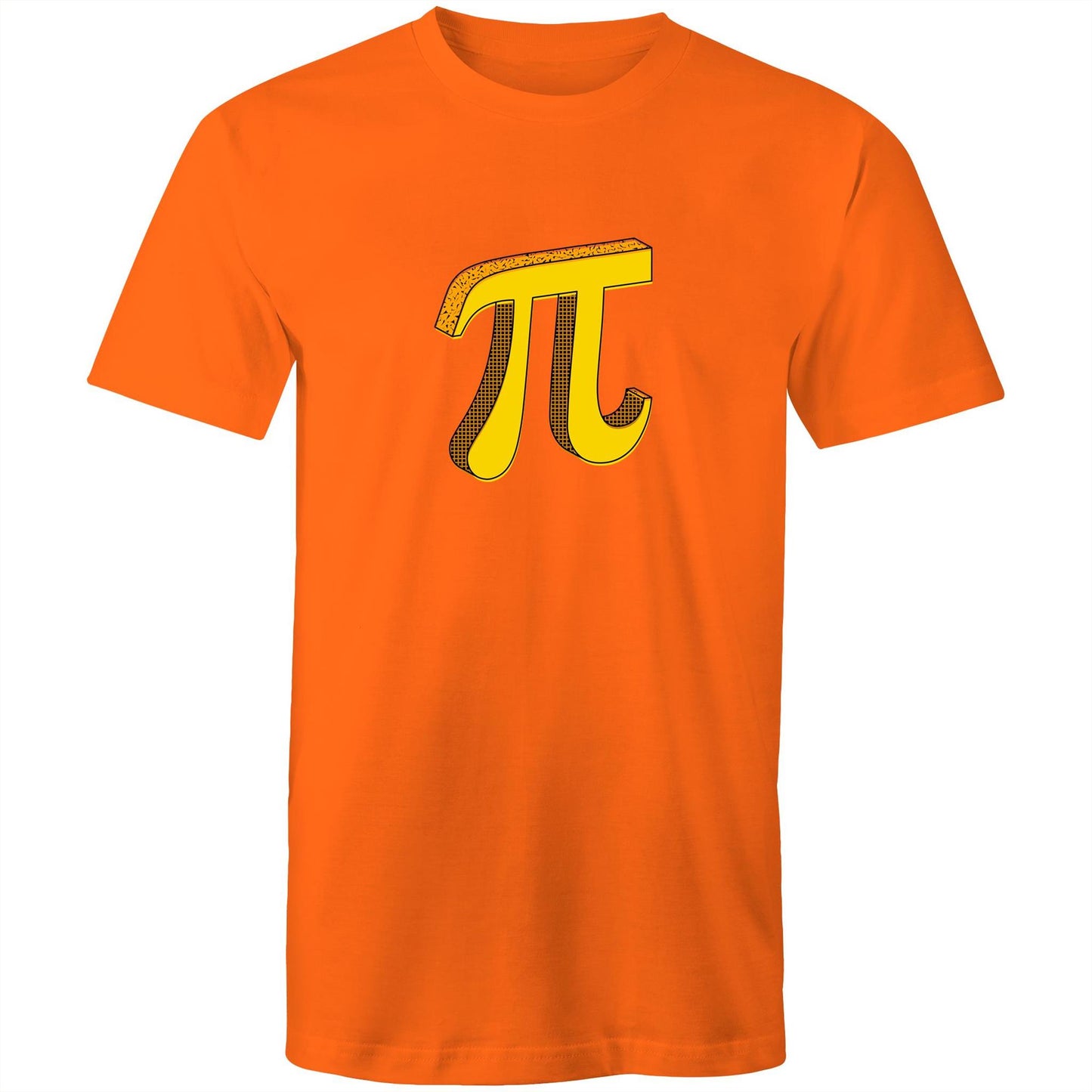 Pi - Mens T-Shirt Orange Mens T-shirt Maths Science