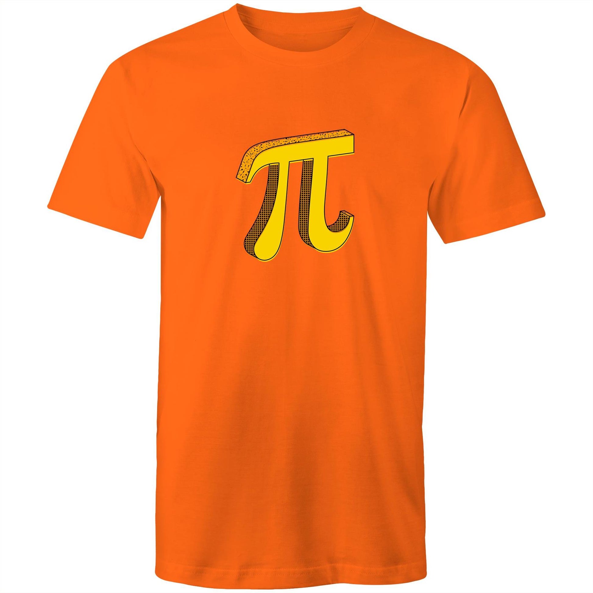 Pi - Mens T-Shirt Orange Mens T-shirt Maths Science