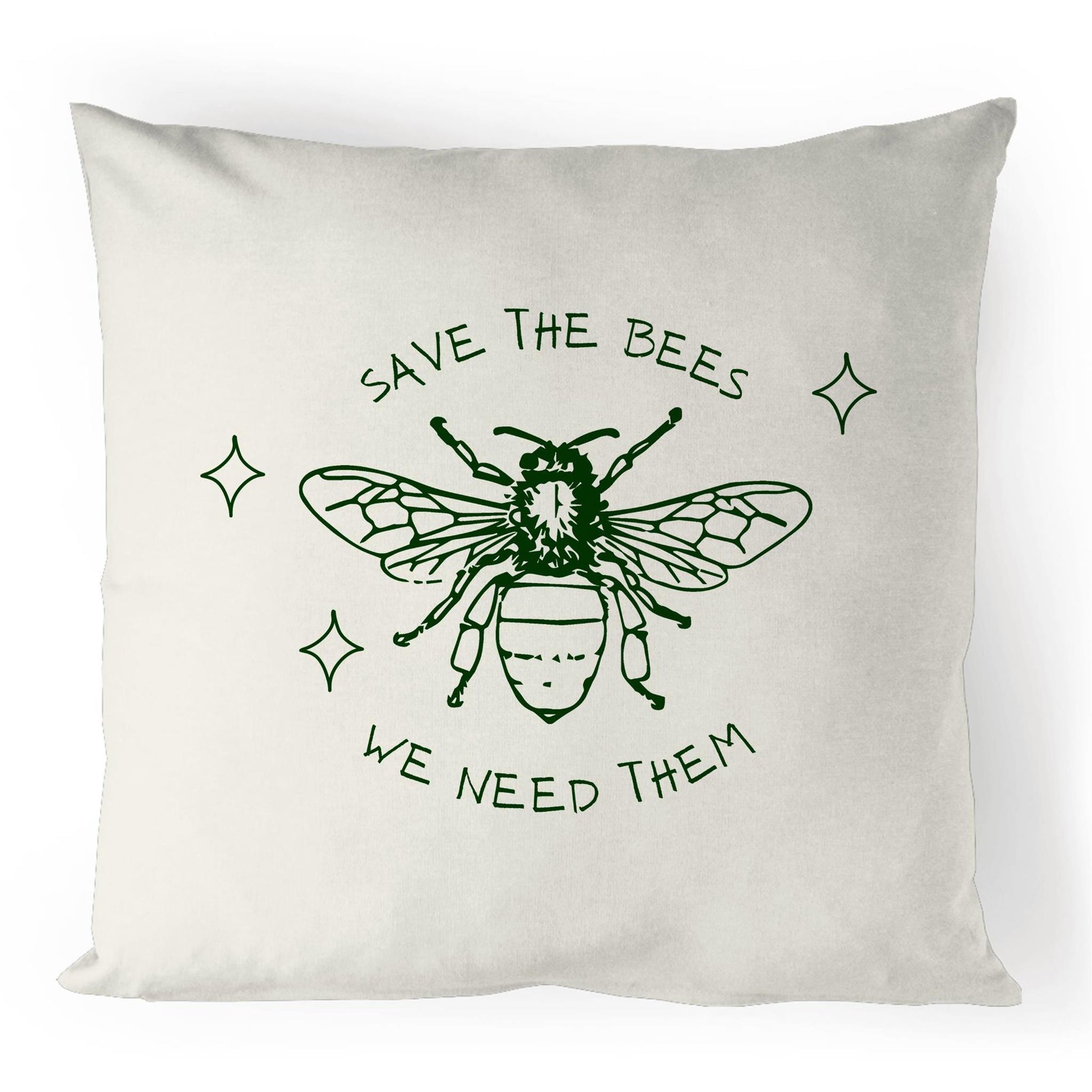 Save The Bees - 100% Linen Cushion Cover Default Title Linen Cushion Cover