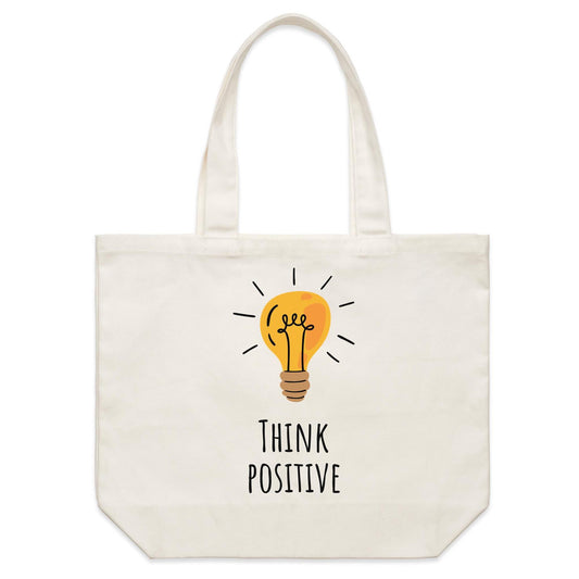 Think Positive - Shoulder Canvas Tote Bag Default Title Shoulder Tote Bag