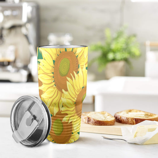 Sunflowers - 30oz Insulated Stainless Steel Mobile Tumbler 30oz Insulated Stainless Steel Mobile Tumbler Plants