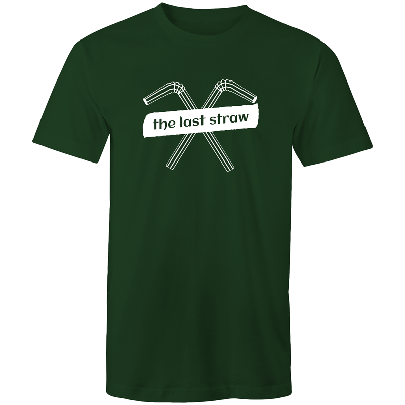 The Last Straw - Mens T-Shirt Forest Green Mens T-shirt Environment Mens