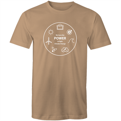 We Have The Power - Mens T-Shirt Tan Mens T-shirt Environment Mens Science