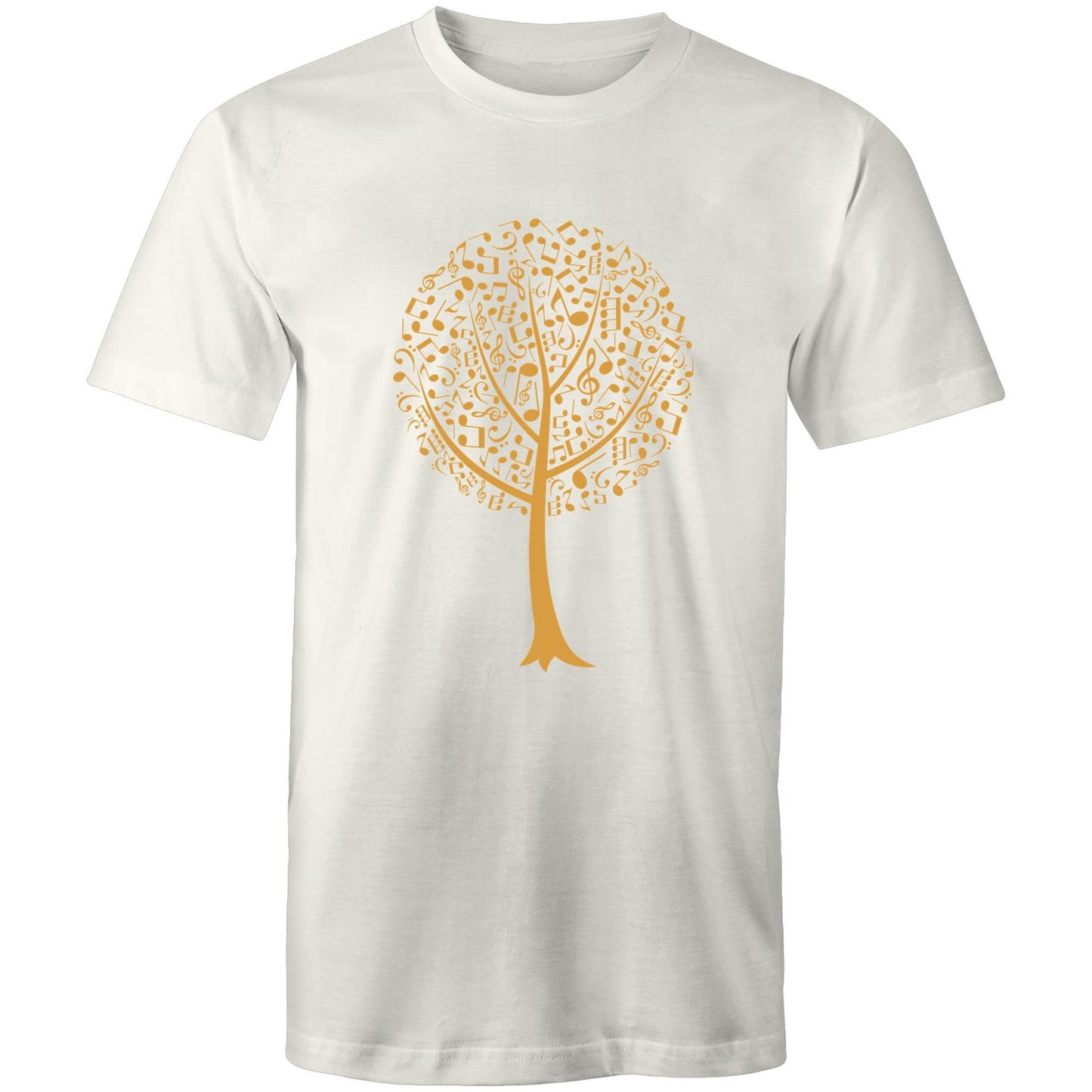 Music Tree - Mens T-Shirt Natural Mens T-shirt Mens Music Plants