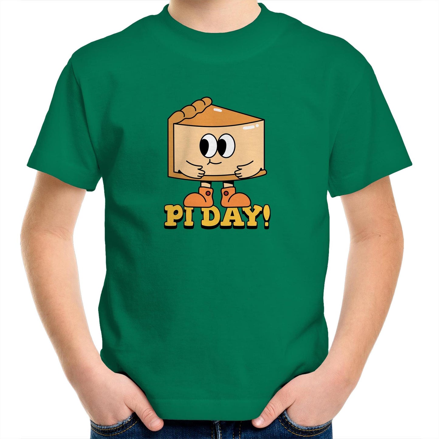 Pi Day - Kids Youth Crew T-Shirt Kelly Green Kids Youth T-shirt Maths Science