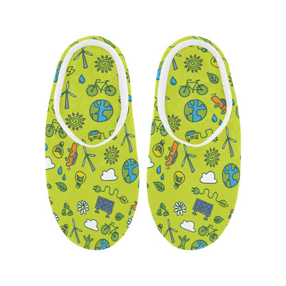 Go Green - Women's Non-Slip Cotton Slippers Women's Non-Slip Cotton Slippers Environment