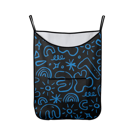 Blue Squiggle - Hanging Laundry Bag Hanging Laundry Bag Printed Offshore