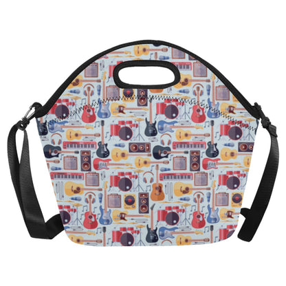 Music Instruments - Neoprene Lunch Bag/Large Neoprene Lunch Bag/Large Music Printed Offshore