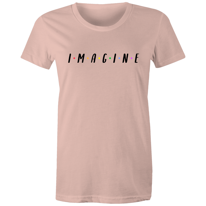 Imagine - Women's T-shirt Pale Pink Womens T-shirt Womens
