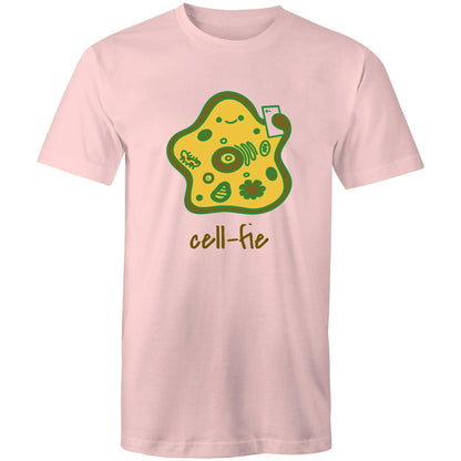 Cell-fie - Mens T-Shirt Pink Mens T-shirt Science