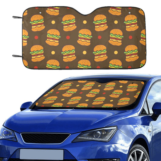 Burgers - Car Sun Shade 55"x30" Car Sun Shade 55"x30"