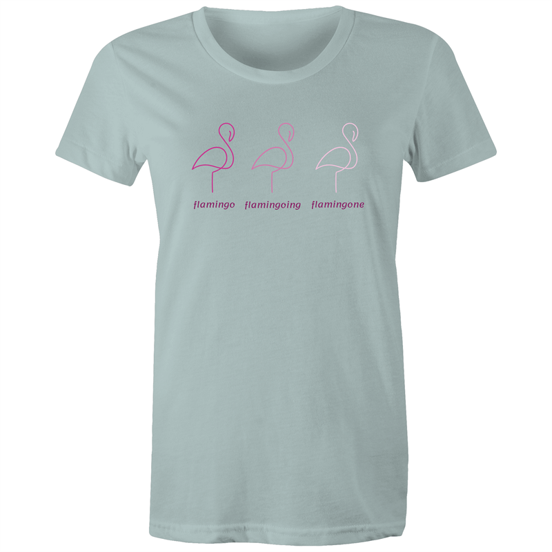 Flamingo - Women's T-shirt Pale Blue Womens T-shirt animal Womens
