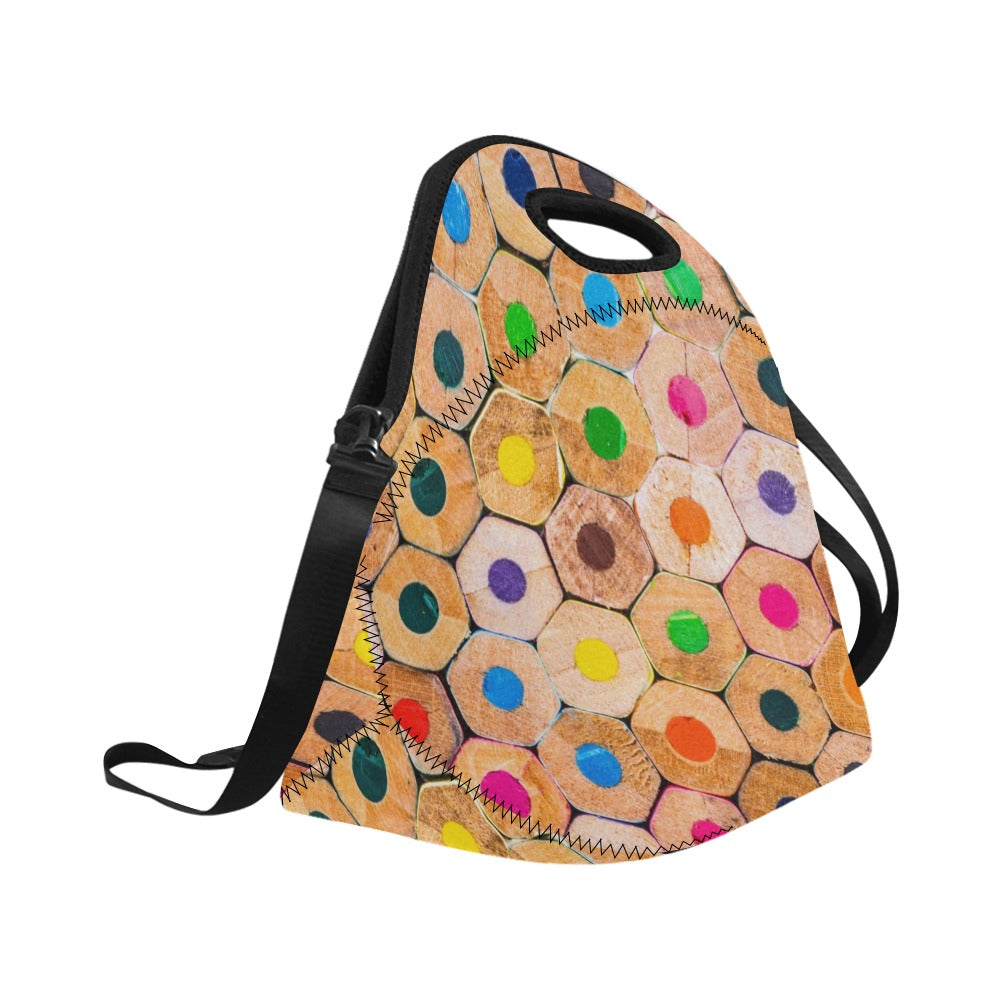 Pencils - Neoprene Lunch Bag/Large Neoprene Lunch Bag/Large Printed Offshore