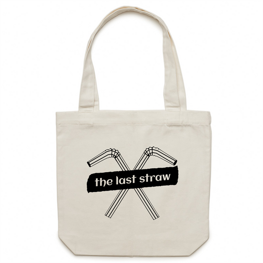 The Last Straw - Canvas Tote Bag Cream One-Size Tote Bag Environment Reusable