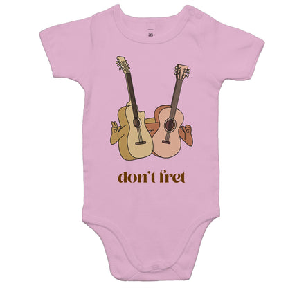 Don't Fret - Baby Bodysuit Pink Baby Bodysuit Music