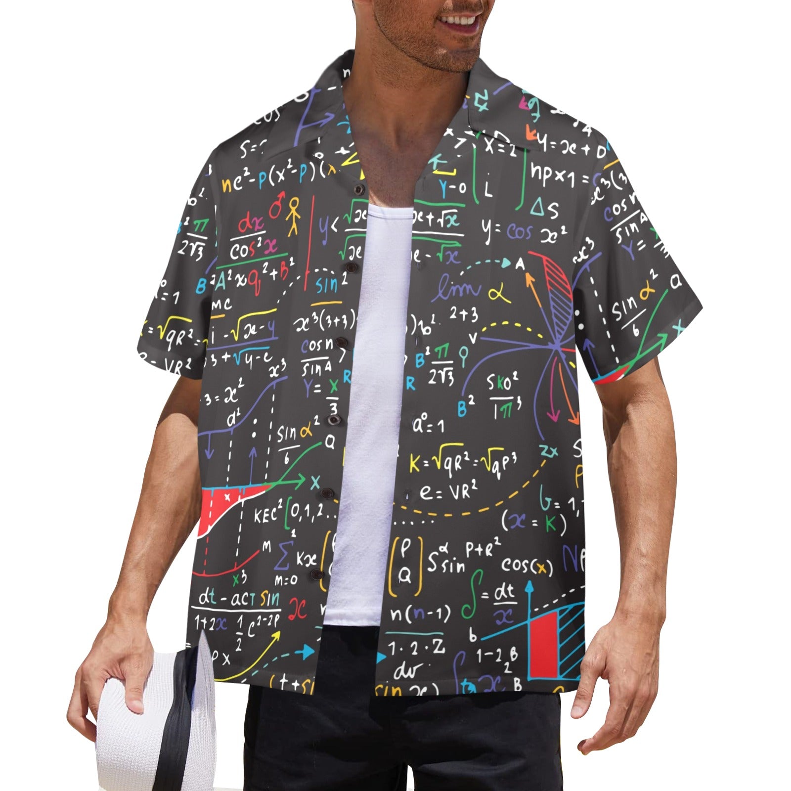 Colourful Maths Formulas - Mens Hawaiian Shirt Mens Hawaiian Shirt