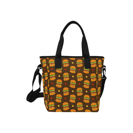 Burgers - Tote Bag with Shoulder Strap Nylon Tote Bag