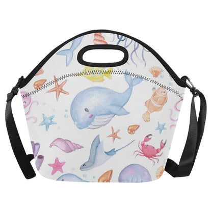 Under The Sea - Neoprene Lunch Bag/Large Neoprene Lunch Bag/Large animal Printed Offshore