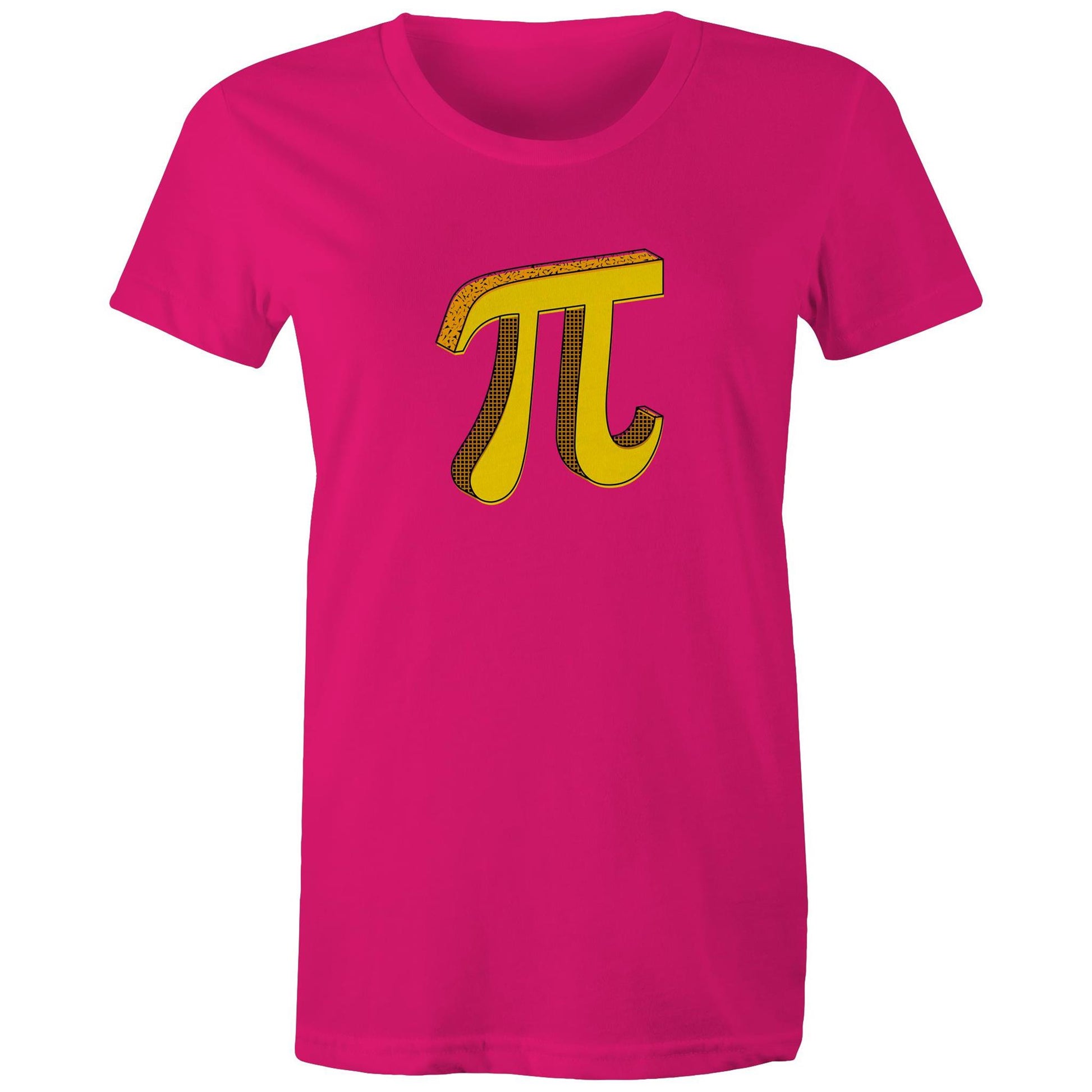 Pi - Womens T-shirt Fuchsia Womens T-shirt Science