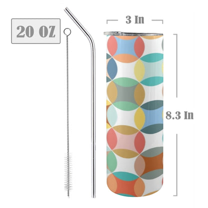 Circles - 20oz Tall Skinny Tumbler with Lid and Straw 20oz Tall Skinny Tumbler with Lid and Straw
