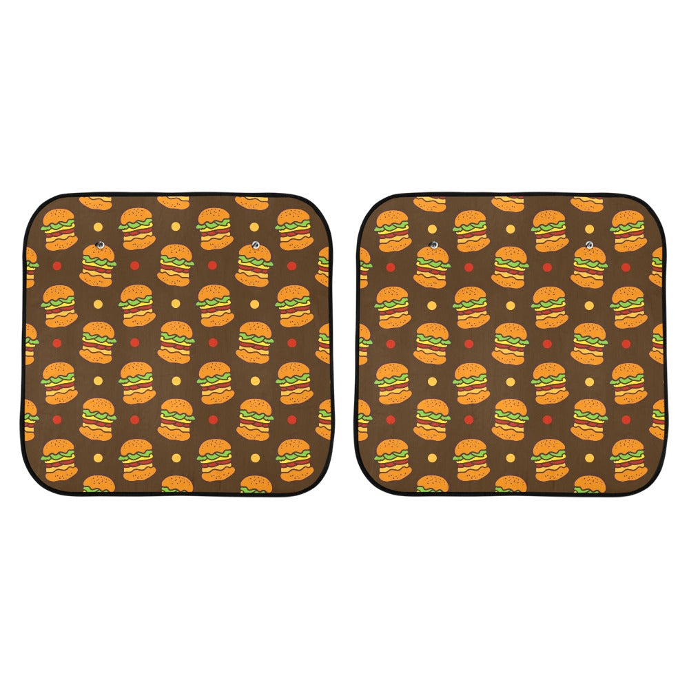 Burgers - Car Sun Shade 28"x28"x2pcs Car Sun Shade 28"x28"x2pcs Food