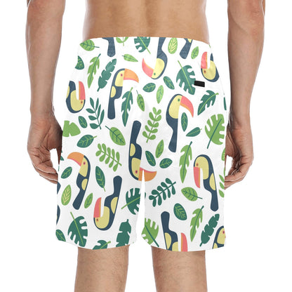 Toucans - Men's Mid-Length Beach Shorts Men's Mid-Length Beach Shorts animal Printed Offshore