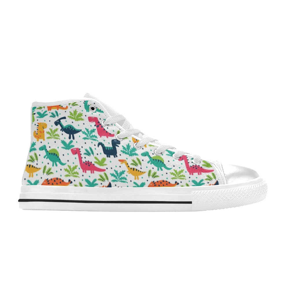 Cute Dinosaurs - High Top Canvas Shoes for Kids Kids High Top Canvas Shoes