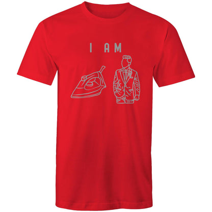 I Am Ironing Man - Mens T-Shirt Red Mens T-shirt comic Funny
