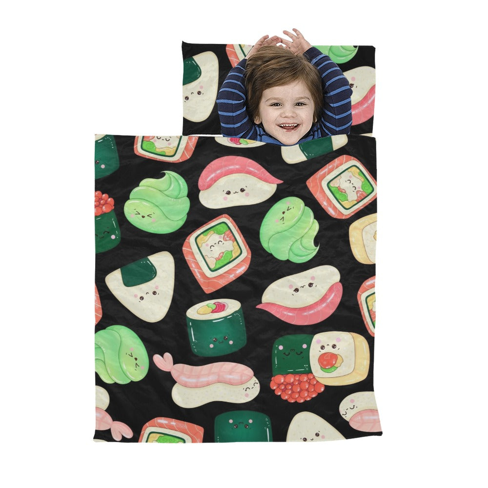 Happy Sushi - Kids' Sleeping Bag Kids Sleeping Bag Food Printed Offshore