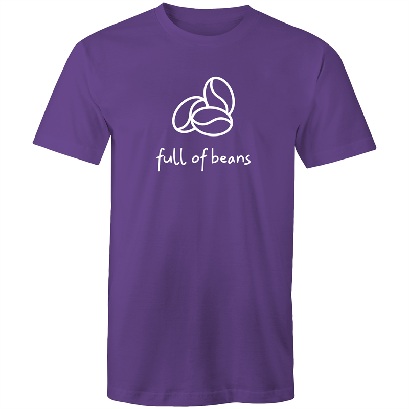 Full Of Beans - Mens T-Shirt Purple Mens T-shirt Coffee Mens