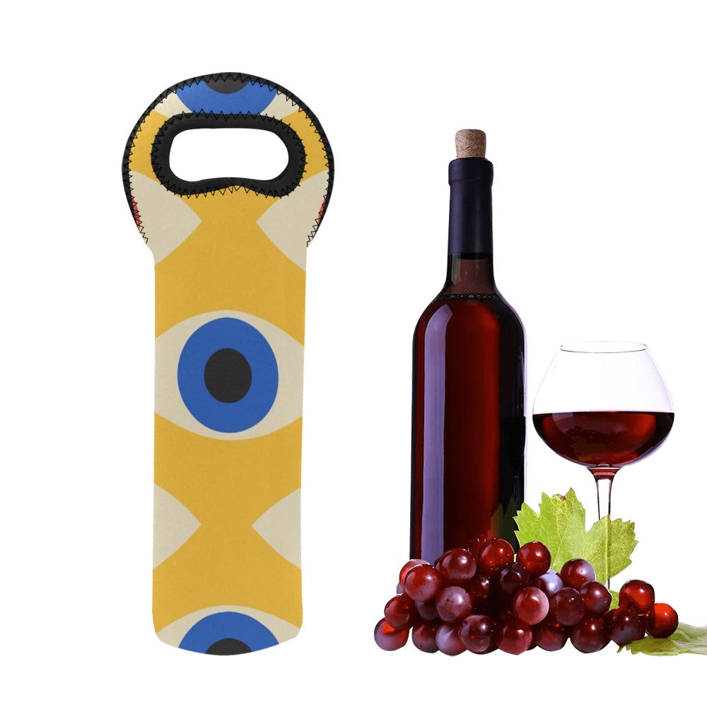 Eyes on Yellow - Neoprene Wine Bag Wine Bag Printed Offshore