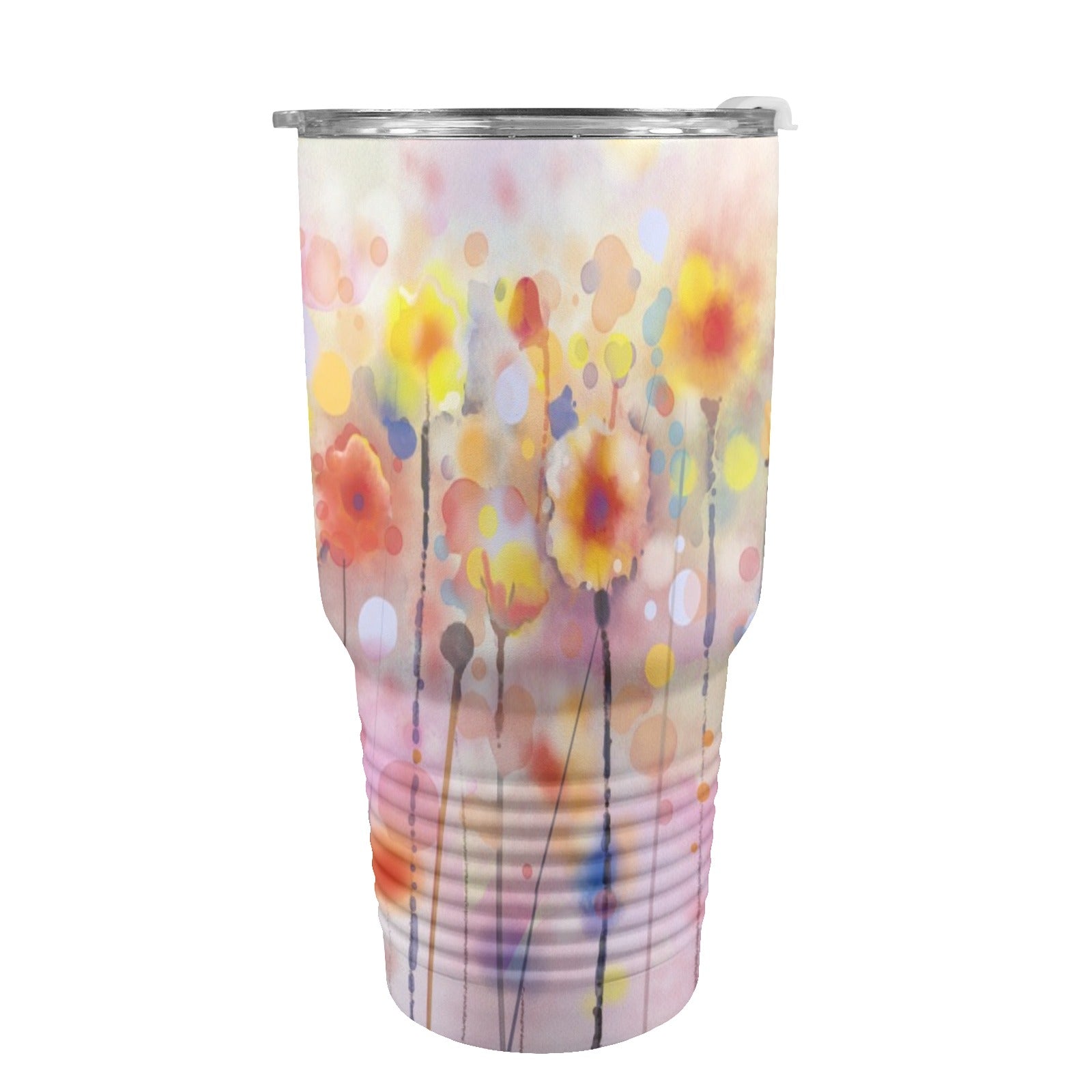 Floral Watercolour - 30oz Insulated Stainless Steel Mobile Tumbler 30oz Insulated Stainless Steel Mobile Tumbler Plants