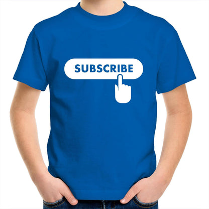 Subscribe - Kids Youth Crew T-Shirt Bright Royal Kids Youth T-shirt Funny