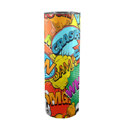 Comic Book 2 - 20oz Tall Skinny Tumbler with Lid and Straw 20oz Tall Skinny Tumbler with Lid and Straw