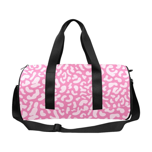 Pink Leopard - Duffle Bag Round Duffle Bag animal