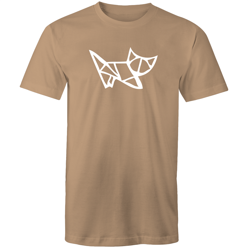 Origami Kitten - Mens T-Shirt Tan Mens T-shirt animal Mens