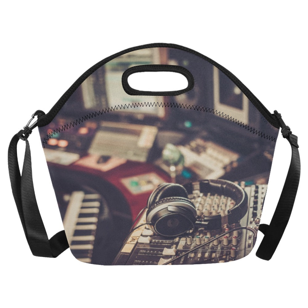 Sound Desk - Neoprene Lunch Bag/Large Neoprene Lunch Bag/Large Music Printed Offshore