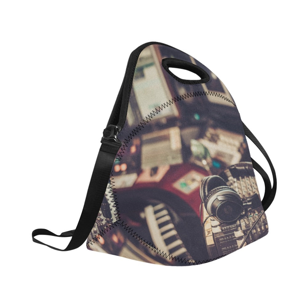 Sound Desk - Neoprene Lunch Bag/Large Neoprene Lunch Bag/Large Music Printed Offshore