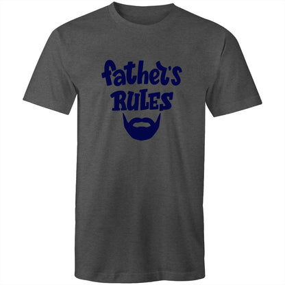 Father's Rules - Mens T-Shirt Asphalt Marle Mens T-shirt Dad