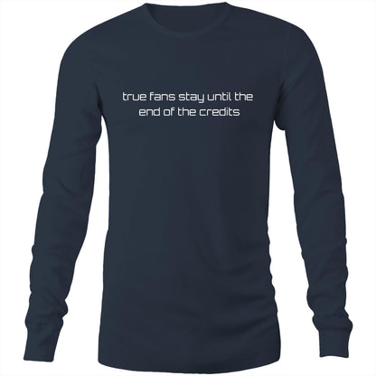 True Fans - Long Sleeve T-Shirt Navy Unisex Long Sleeve T-shirt Mens Womens