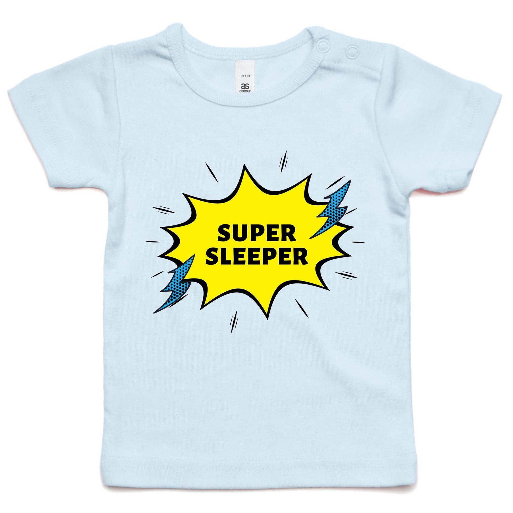 Super Sleeper - Baby T-shirt Powder Blue Baby T-shirt kids