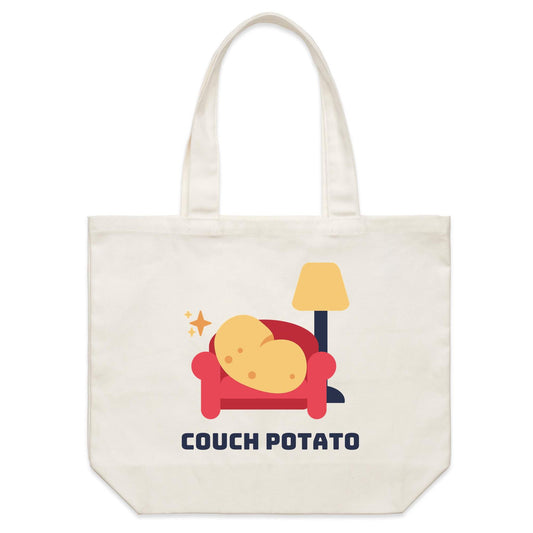Couch Potato - Shoulder Canvas Tote Bag Default Title Shoulder Tote Bag