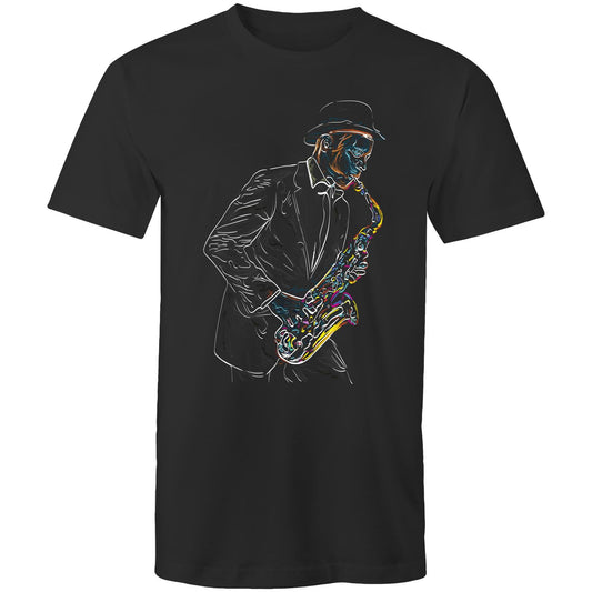 Saxophone - Mens T-Shirt Black Mens T-shirt Mens Music