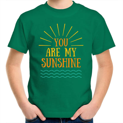 You Are My Sunshine - Kids Youth Crew T-Shirt Kelly Green Kids Youth T-shirt Summer