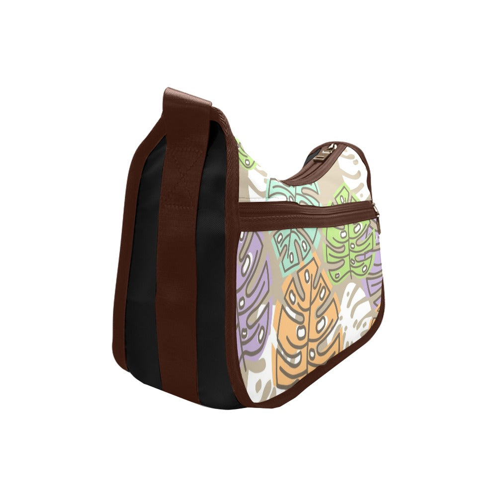 Abstract Leaves - Crossbody Fabric Handbag Crossbody Handbag